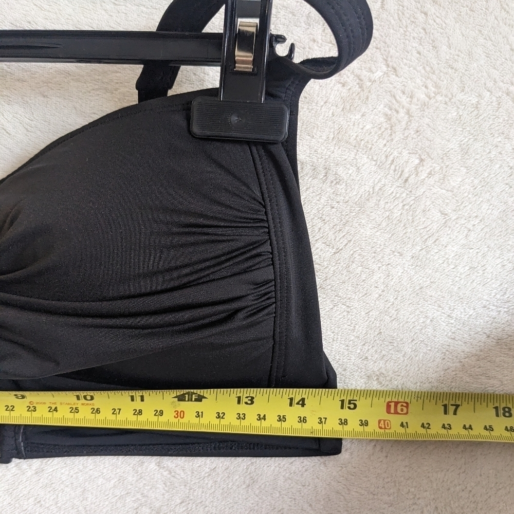 Summer Black Women's Bikini Bandeau Style With Shoulder Straped Size 12 - Picture 6 of 6
